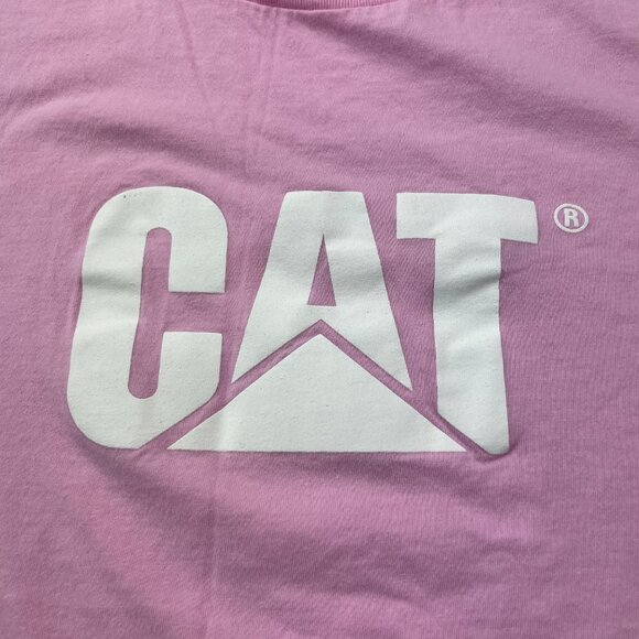 CAT Caterpillar Pink T-Shirt Women Size 2XL American Apparel Tee Casual - Picture 2 of 7